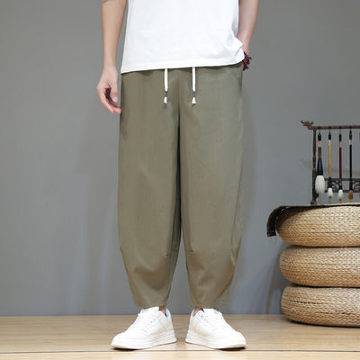 Pantalones Cortos de Verano Hombre - Seda de Hielo Ligeros Pierna Ancha - Image 3