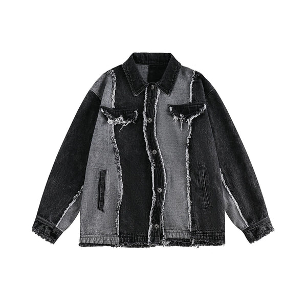 Chaqueta de Mezclilla para Hombre con Detalles de Costura en Orillas - Image 6