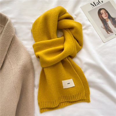 Bufanda Cálida de Color Liso para Otoño e Invierno - Image 27