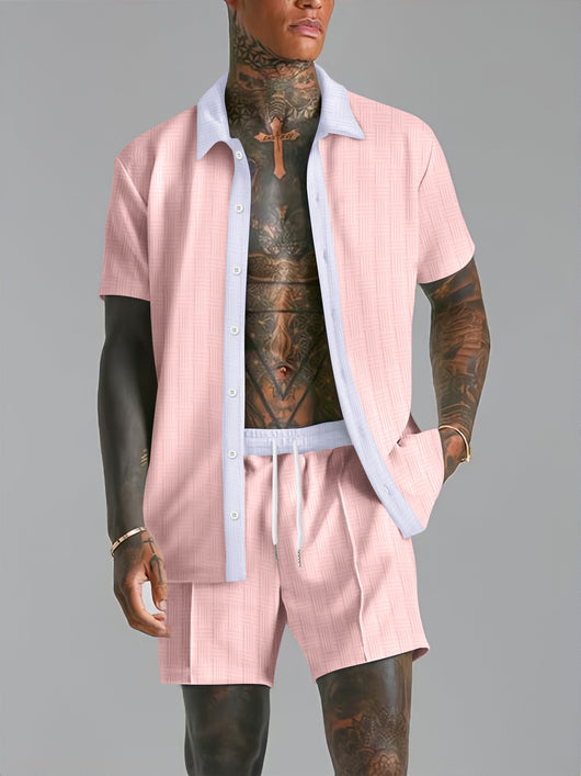 Camisa Casual de Manga Corta con Estampado Digital para Hombre - Image 10