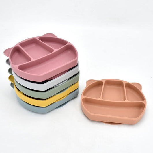 Set de Plato Compartido con Diseño de Ositos de Silicona - 9 Piezas - Image 2