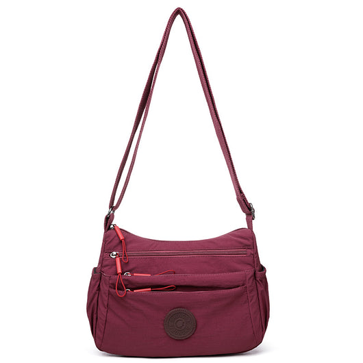Bolsa Mensajera Casual Ligera Multicompartimento Diseño Simple - Image 8