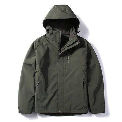 Chaqueta Impermeable de Dos Piezas para Hombre - Abrigo Cálido y Resistente - Image 6