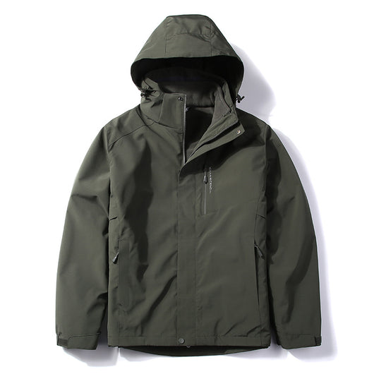 Chaqueta Impermeable de Dos Piezas para Hombre - Abrigo Cálido y Resistente - Image 6