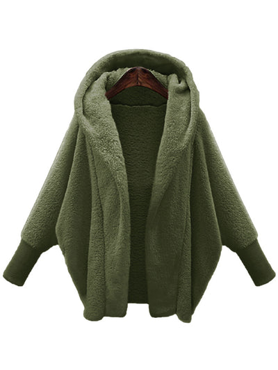 Abrigo Suelto con Capucha de Felpa para Mujer - Estilo Europeo y Americano - Image 6