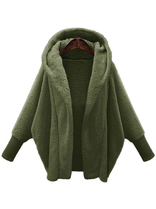 Abrigo Suelto con Capucha de Felpa para Mujer - Estilo Europeo y Americano - Image 6