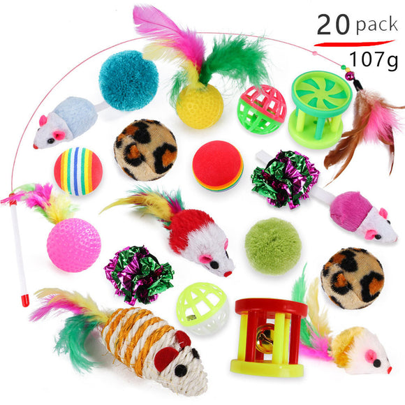 Set de 21 Juguetes Interactivos para Gatos - Varitas y Accesorios