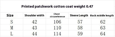 Chaqueta Acolchada Patchwork Estilo Europeo Americano con Impresión Posicionada - Image 7