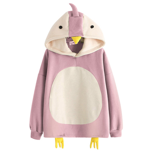 Sudadera con Capucha de Felpa para Mujer con Diseño de Pollito Adorable - Image 5