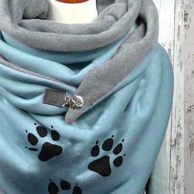 Bufanda de Algodón Estampada con Botones para Mujer - Cálida y Versátil - Image 4
