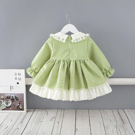 Vestido Infantil Estilo Pastoral de Manga Larga Princesa - Image 9