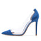Zapatos de Tacón Alto Puntiagudo con Detalles en PVC