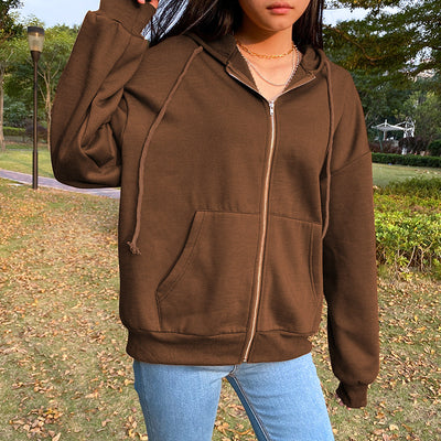 Sudadera Y2K Marrón para Mujer con Cierre - Hoodie Vintage Urbano - Image 18