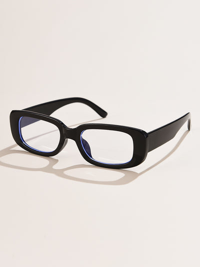 Rectangular tortoiseshell sunglasses with a small frame and dark gray lenses, angled on a white background. - Image 48