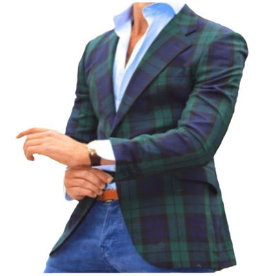 Saco de Cuadros Slim Fit para Hombre - Estilo Casual Moderno - Image 6