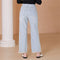 Pantalones Casuales con Cadena y Bajo Deshilachado