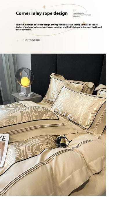 Juego de Cama Jacquard Lujo Premium de 4 Piezas - Image 11