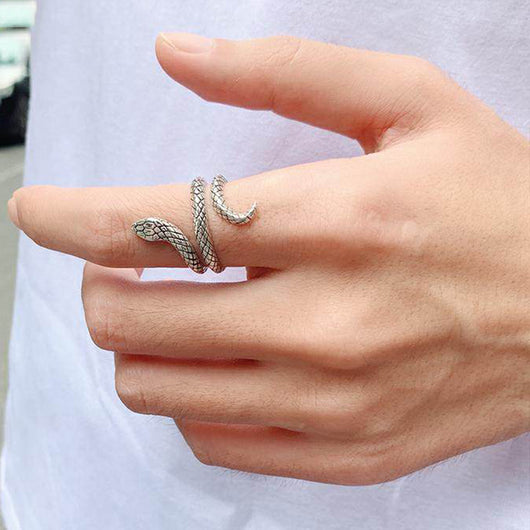 Anillo Ajustable Espíritu Serpiente Punk Retro con Apertura Estereoscópica - Image 7