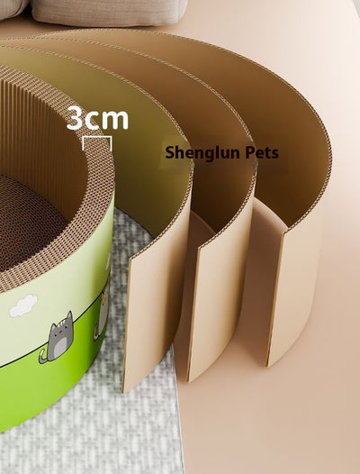Rascador Circular Grande para Gatos - Tablero Resistente e Integrado - Image 8