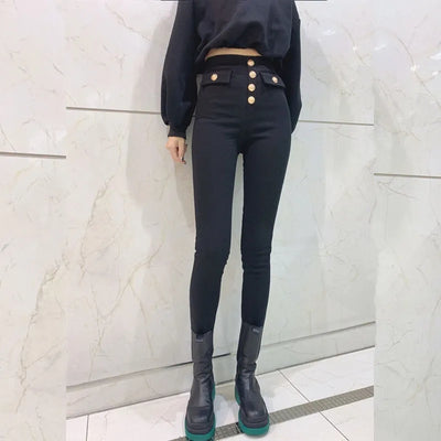 Jeans Skinny Talle Alto Elástico Estilo Coreano Mujer - Image 7