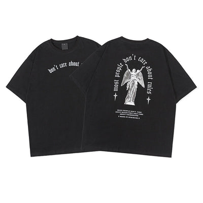 Camiseta Suelta Hip Hop con Estampa de Retrato - Manga Corta - Image 10