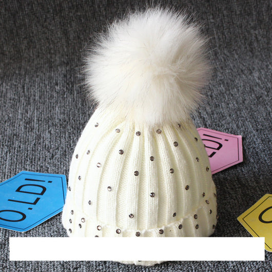 Gorro de Lana Tejida para Niños con Pompón Grande - Image 15