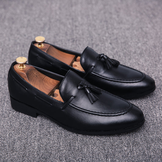 Zapatos Hombre Estilo Coreano Cuero Gamuza Punta Fina Retro - Image 8