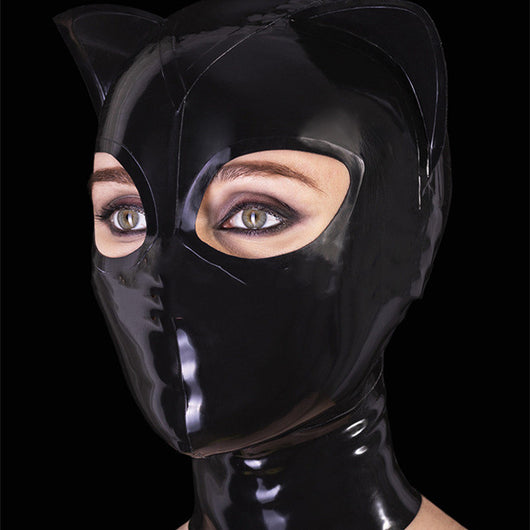 Capucha de Látex Gato con Orejas Felinas - Image 2