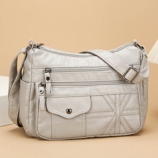 Bolso Bandolera de Cuero PU con Múltiples Compartimentos - Gran Capacidad - Image 2