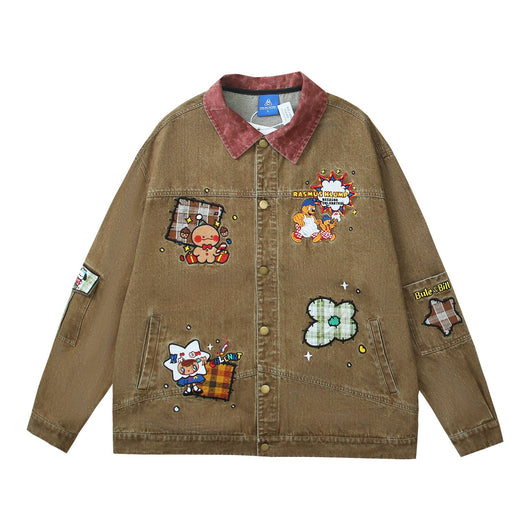 Chaqueta Denim Vintage con Bordado de Pareja - Image 6