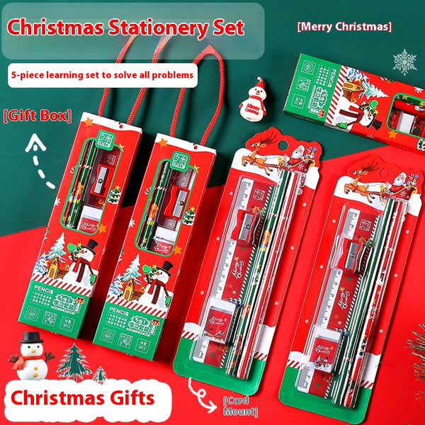 Set de Papelería Creativa para Regalos Navideños - Útiles Escolares Prácticos
