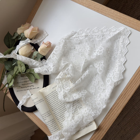 Delantal Decorativo con Pañuelo de Encaje Patchwork Estilo Coreano - Image 17