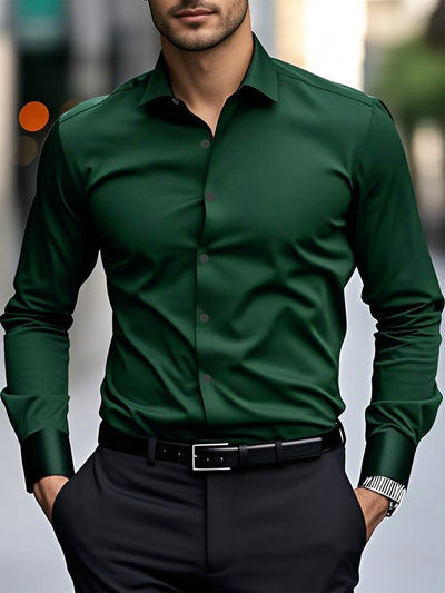 Camisa Blanca Formal Slim Fit para Primavera y Otoño - Image 10