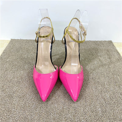 Sandalias Stiletto Bicolor con Tira al Tobillo - Image 12