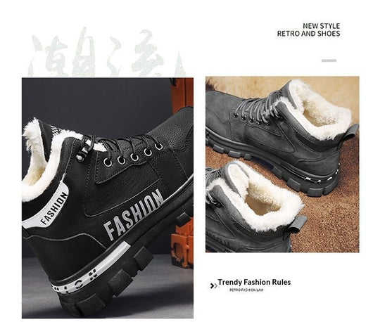 Zapatos Cálidos de Algodón con Forro Polar para Hombre - Image 18