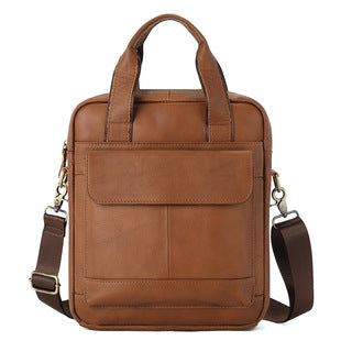Bolso de Cuero Vacuno Vintage Primera Capa para Hombre - Image 23
