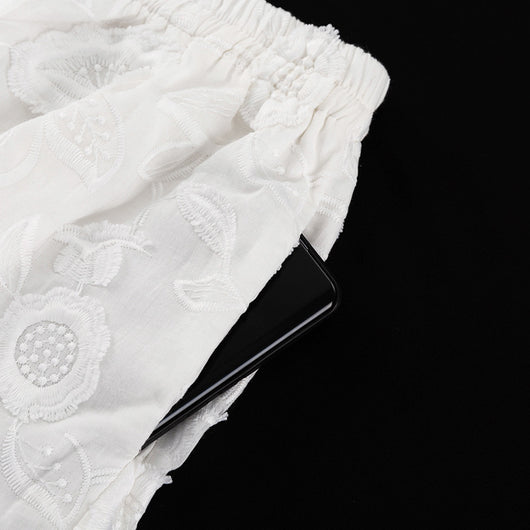 Conjunto Transparente con Bordados y Short de Talle Alto - Image 12