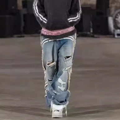Jeans Perfil Lavado con Doble Barra