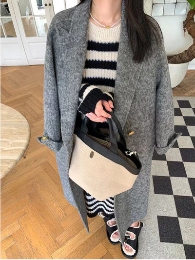 Abrigo de Lana Oversize Tipo Blazer Largo - Image 12