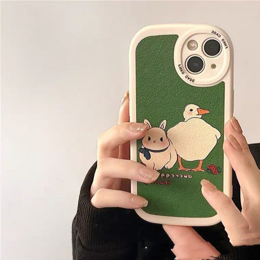 Funda Móvil con Diseño Adorable de Pato y Conejo - Image 8