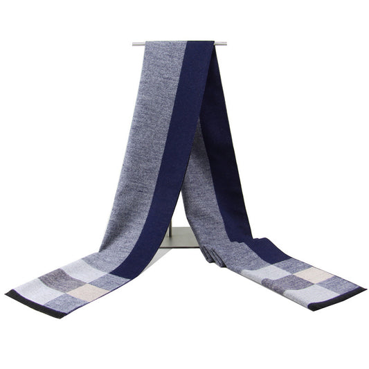 Bufanda Tejida para Hombre con Patrón Jacquard - Calidez y Estilo