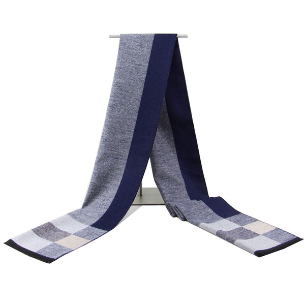 Bufanda Tejida para Hombre con Patrón Jacquard - Calidez y Estilo