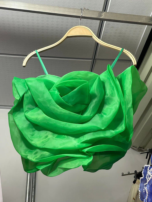 Blusa Vacacional para Mujer con Flores Tridimensionales en Organza - Image 12