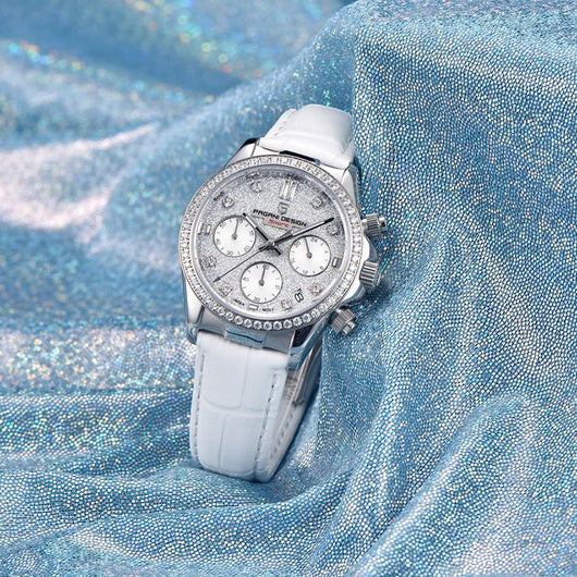 Reloj de Acero Inoxidable para Mujer con Diamantes y Calendario Luminoso - Image 9