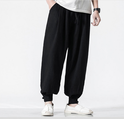 Pantalones Harem de Algodón y Lino Estilo Asiático - Cómodos y Versátiles - Image 8