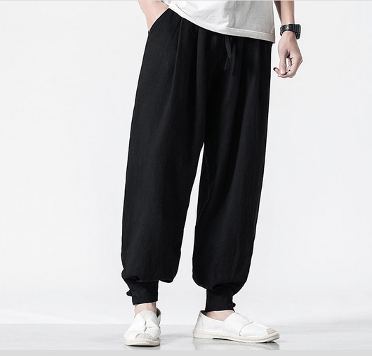 Pantalones Harem de Algodón y Lino Estilo Asiático - Cómodos y Versátiles - Image 8