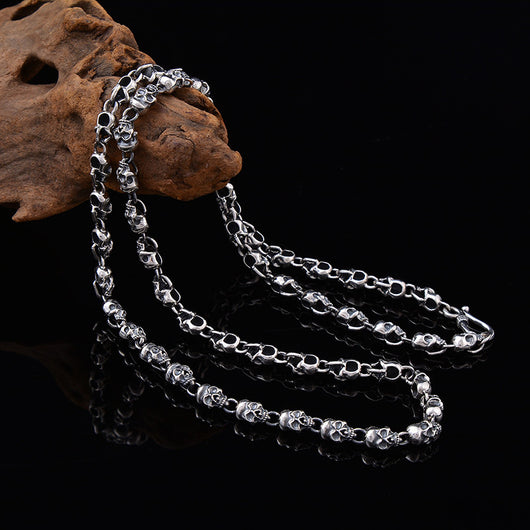 Collar de Plata Esterlina 925 con Calavera de 6mm - Image 3