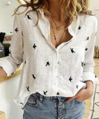 Camisa de Manga Larga con Solapa y Botones para Mujer - Image 14