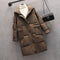 Chaqueta Acolchada Suelta con Capucha y Bolsillos