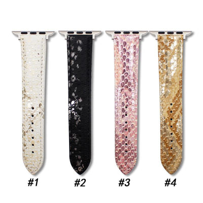 Correa de Cuero Estampado Leopardo para Apple Watch Series 3, 4, 5, 6 y SE - Image 5